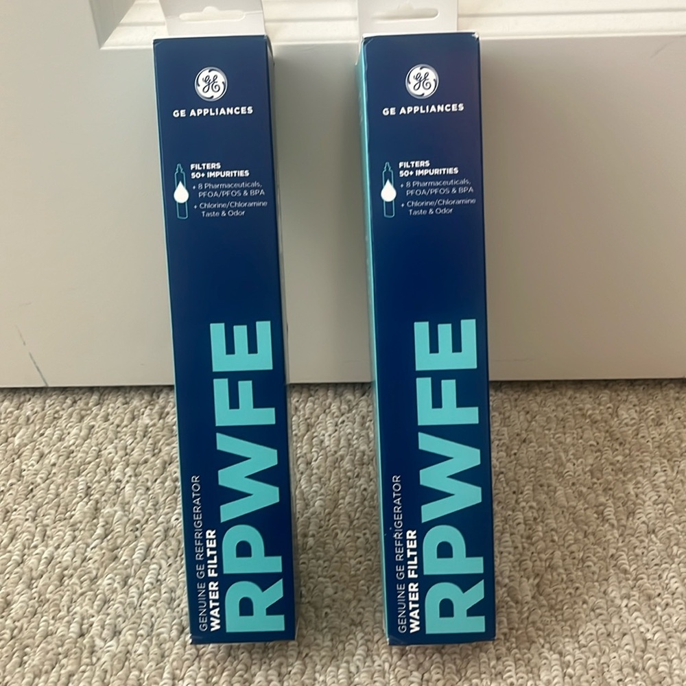 GE refrigerator water filters RPWFE. Price is for two together.